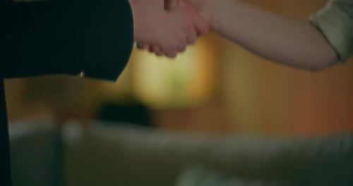 Apertando as mãos e concluindo uma transação com sucesso