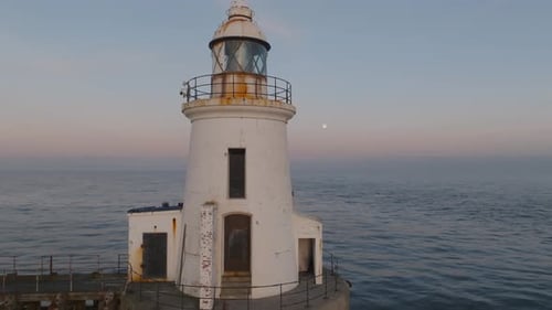 Blyth Lighthouse Under a Full Moon