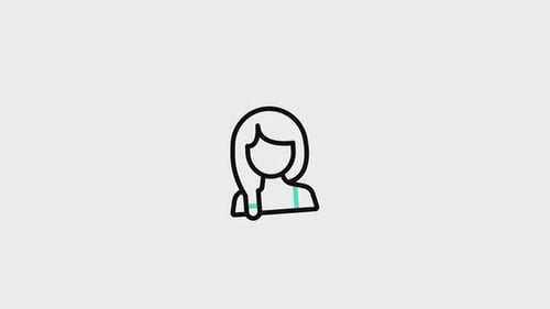 Minimalist Female Avatar Icon Animation