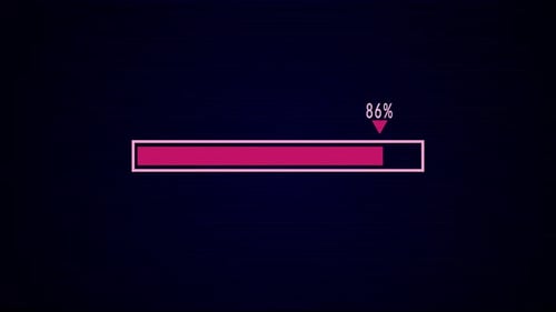 Futuristic Progress Bar on Dark Background