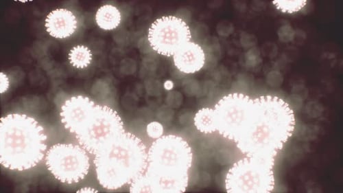 Glowing Abstract Virus Particles Loop Background