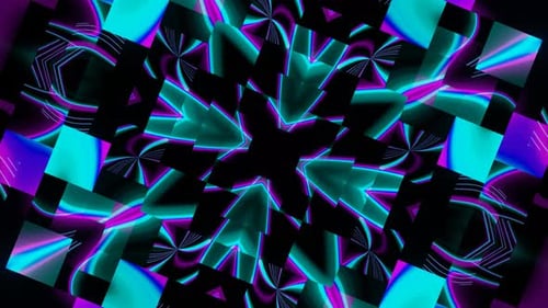 Event, Party, Musik, Konzert Visual 4K Endlos Heller Neonfarbener Hintergrund 037
