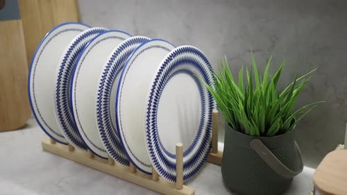 Round Bowl or Ceramic Plate on Kitchen Table