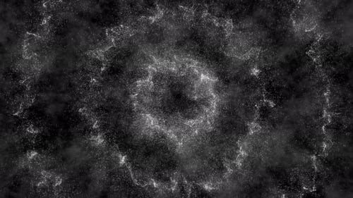 Abstract Background Loop Energy Field Abstract Black and White Circular Form 3D Animation of Shining