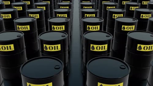 Economic Recession And Oil Market Background Animation