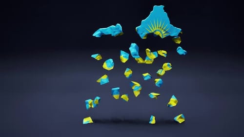 Ruanda Landkarte mit Flagge