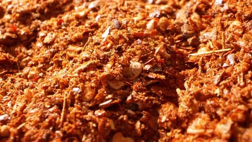 A close-up of Ground chilli.