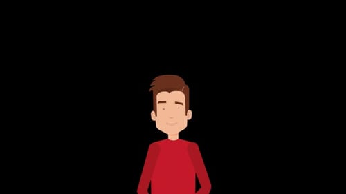Creative Young Man Thinking Alpha Channel