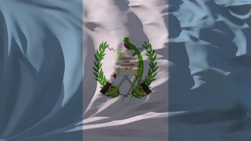Realistic Waving Flag of Guatemala Animation