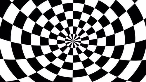 Curved Checker Pattern Circle Background