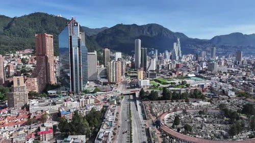 Horizonte de Bogotá en Bogotá en Cundinamarca, Colombia.