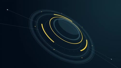 Futuristic interface.Motion graphic of Abstract circle design,technology background