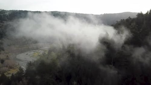 fog rolling in to mountains
