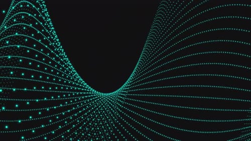 Abstract Glowing Particle Wave Animation Background