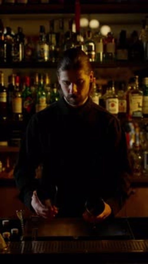 Bartender Preparing Tools at Bar