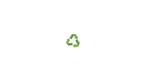 Animated Green Recycling Symbol Loop