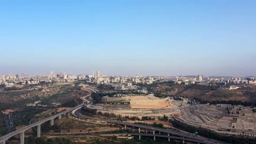 Scenic Aerial View of Jerusalem Cityscape During Daytime