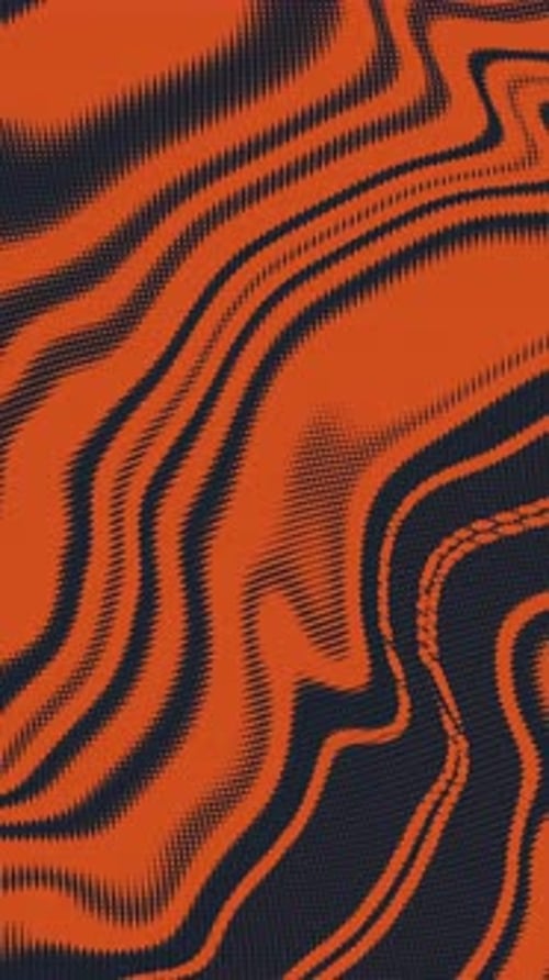 Abstract Halftone Fluid Motion Background Scratched Pop Art Wavy Dynamic Dotted Flames Vertical
