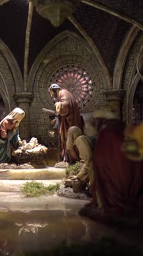 Christmas Nativity Scene with Biblical Figures