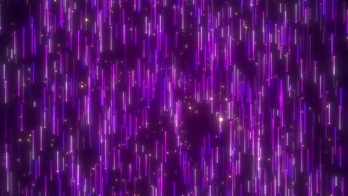 Purple Neon Glamour: Falling Particles and Glittering Backdrop for Celebrations