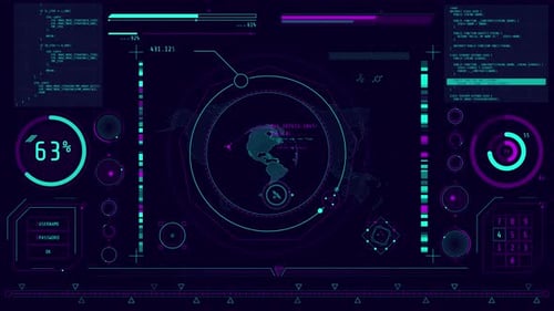 Écran animé de haute technologie avec suivi de localisation par satellite