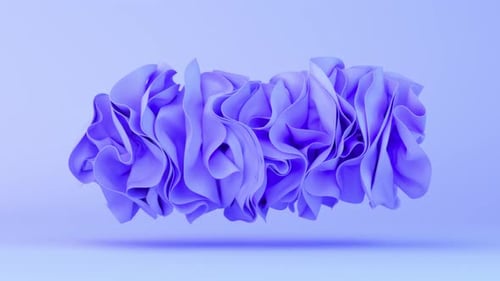 Purple with folded textile layers