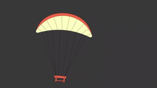 Minimalist Paraglider Adventure Travel Animation