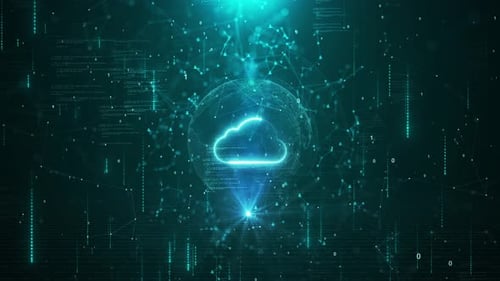 Futuristic Cloud Computing and Global Network Data Transfer Background