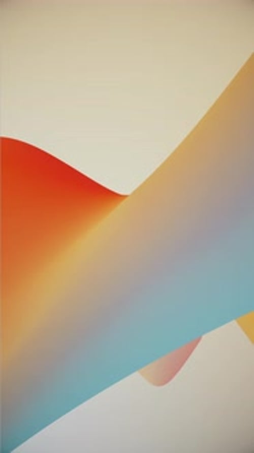 Vertical Warm Pastel Color Gradient Wave Abstract Background Loop