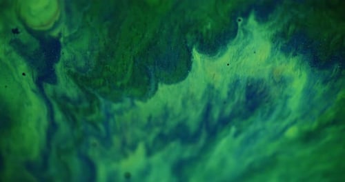 Abstract Green and Blue Swirling Background