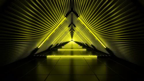 Gelber abstrakter Tunnel-Hintergrund