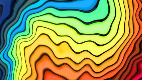 Abstract Colorful Wavy Lines Background Animation
