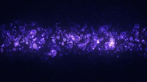 Skulls - Mystic Purple Abstract Background