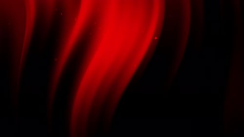 Abstract Red Fluid Waves Flowing with Elegant Particle Trails