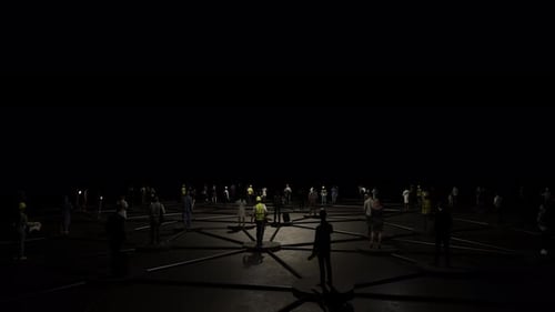 Globales menschliches Netzwerk- und soziales Verbindungskonzept im dunklen digitalen Raum