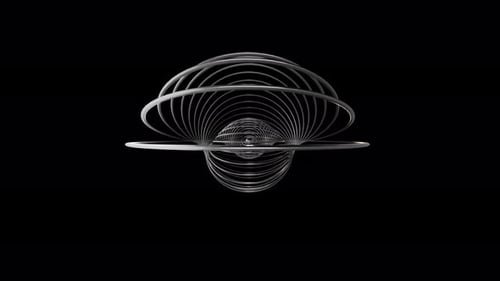 Fast Spinning Concentric Chrome Rings Seamless Loop 3D Background