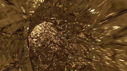 Underground Gold Mine Shaft Animation Loop