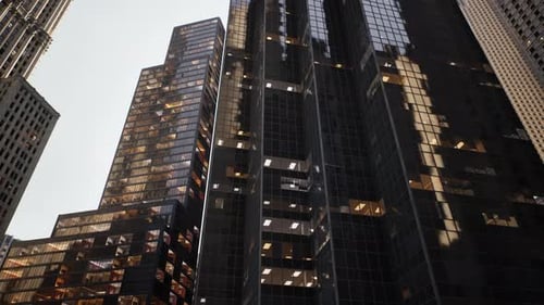 A City Skyline with Modern Skyscrapers and Countless Windows