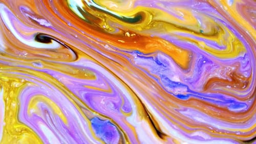 Colorful Abstract Background with Swirling Paints