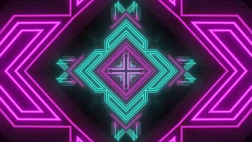 Faszinierendes geometrisches Neonmuster schafft einen dynamischen Hintergrund