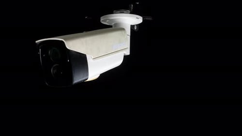 a CCTV Camera Spinning Around