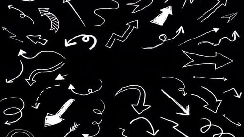 Arrow Doodle Empty Text Space