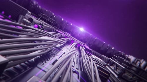 Technology CPU Futuristic Background 6