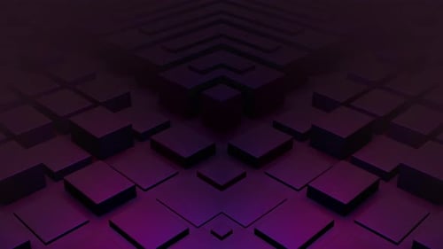 Dynamic Abstract Geometric Cubes Pattern Loop Background