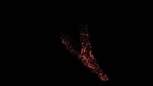 Fiery Particle Reveal Transition