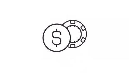 Animated casino chip exchange icon