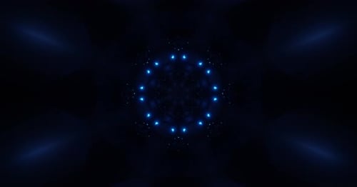 Abstract Geometric Glowing Light Tunnel Loop Background