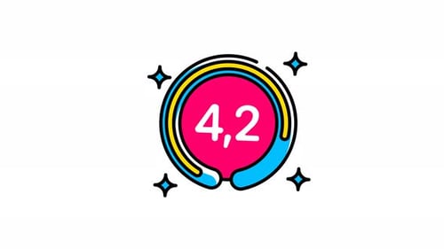 animation de Rating of 42 entourée d'étoiles.
