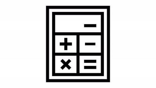 calculator line icon animation