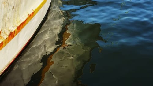 Fishing Boat Reflection On Sea Water 14